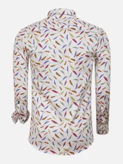 Wam Denim Overhemd 75644 Elvas Beige| Overhemd Lange Mouwen