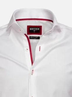 Wam Denim Overhemd 75525 Jaen White| Overhemd Lange Mouwen