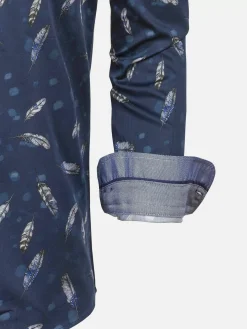 Wam Denim Overhemd 75602 Murcia Navy| Overhemd Lange Mouwen