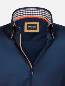 Wam Denim Overhemd 75428 Roma Navy| Overhemd Lange Mouwen