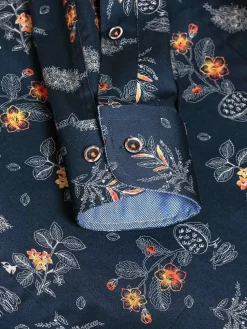 Wam Denim Overhemd 75581 Siracusa Navy| Overhemd Lange Mouwen