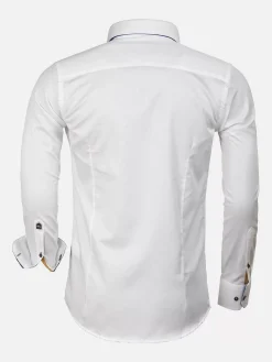 Wam Denim Overhemd 75488 Todi White| Overhemd Lange Mouwen