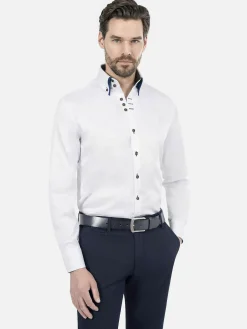 Wam Denim Overhemd 75488 Todi White| Overhemd Lange Mouwen