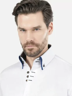 Wam Denim Overhemd 75488 Todi White| Overhemd Lange Mouwen