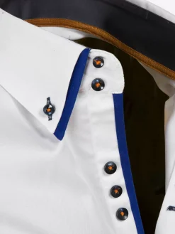 Wam Denim Overhemd 75488 Todi White| Overhemd Lange Mouwen