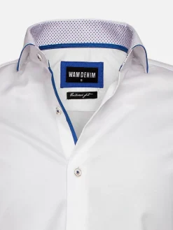 Wam Denim Overhemd 75541 Torino White| Overhemd Lange Mouwen