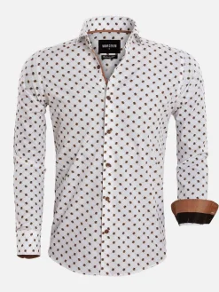 Wam Denim Overhemd 75568 Trento White| Overhemd Lange Mouwen