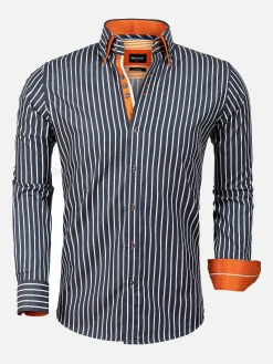 Wam Denim Overhemd Lange Mouwen<Overhemd 75459 Vasto Navy