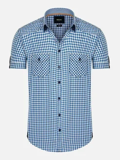 Wam Denim Overhemd Korte Mouw 75783 Hugo R.Blue| Overhemd Korte Mouwen