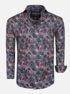 Wam Denim Overhemd Lange Mouwen<Overhemd Lange Mouw 57000 Anthracite Grey