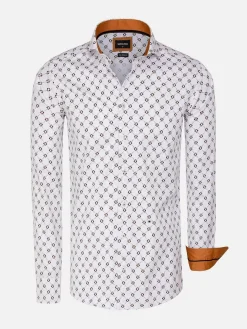 Wam Denim Overhemd Lange Mouw 75705 Antoon White| Overhemd Lange Mouwen