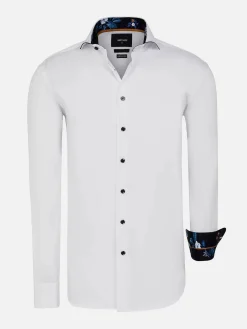 Wam Denim Overhemd Lange Mouw 59014 Brizon White| Overhemd Lange Mouwen