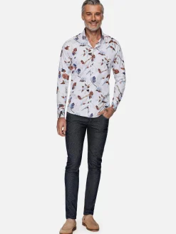 Wam Denim Overhemd Lange Mouw 75735 Camburn White| Overhemd Lange Mouwen