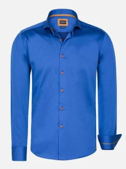 Wam Denim Overhemd Lange Mouw 75666 Clay Light Navy| Overhemd Lange Mouwen