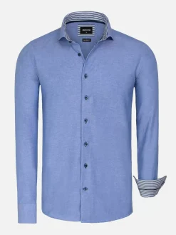 Wam Denim Overhemd Lange Mouwen<Overhemd Lange Mouw 75698 Cruise Royal Blue