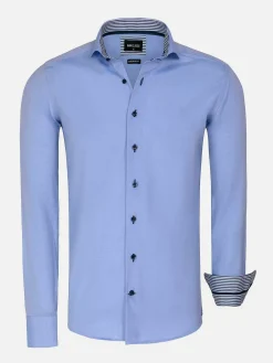 Wam Denim Overhemd Lange Mouw 75698 Cruise Light Blue| Overhemd Lange Mouwen