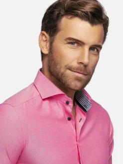 Wam Denim Overhemd Lange Mouw 75698 Cruise Fuchsia| Overhemd Lange Mouwen