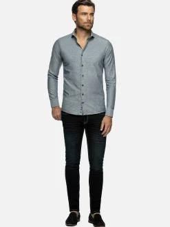 Wam Denim Overhemd Lange Mouw 75698 Cruise Navy| Overhemd Lange Mouwen