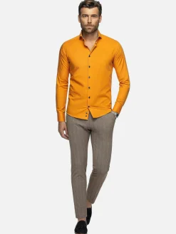 Wam Denim Overhemd Lange Mouw 75698 Cruise Orange| Overhemd Lange Mouwen