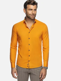 Wam Denim Overhemd Lange Mouw 75698 Cruise Orange| Overhemd Lange Mouwen