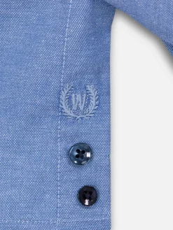 Wam Denim Overhemd Lange Mouw 75698 Cruise Royal Blue| Overhemd Lange Mouwen