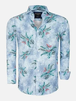 Wam Denim Overhemd Lange Mouw 65045 Dark Navy Yellow| Overhemd Lange Mouwen