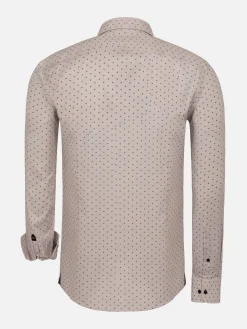 Wam Denim Overhemd Lange Mouw 75761 Emiliano Beige| Overhemd Lange Mouwen