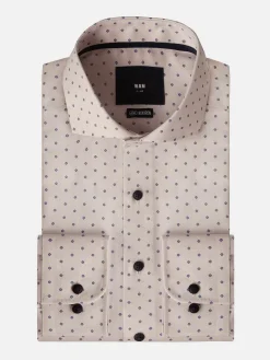 Wam Denim Overhemd Lange Mouw 75761 Emiliano Beige| Overhemd Lange Mouwen