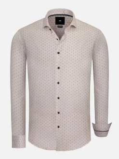 Wam Denim Overhemd Lange Mouw 75761 Emiliano Beige| Overhemd Lange Mouwen