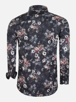 Wam Denim Overhemd Lange Mouw 57000 Grey Brown| Overhemd Lange Mouwen