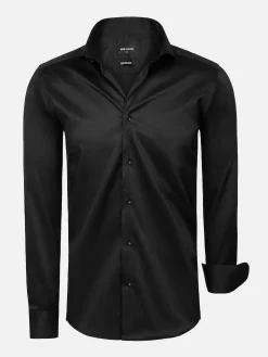 Wam Denim Overhemd Lange Mouw 75665 Harvery Specter Black| Overhemd Lange Mouwen