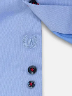 Wam Denim Overhemd Lange Mouw 75699 Karls Light Blue| Overhemd Lange Mouwen