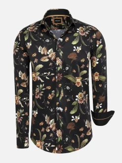 Wam Denim Overhemd Lange Mouw 75707 Meru Black| Overhemd Lange Mouwen