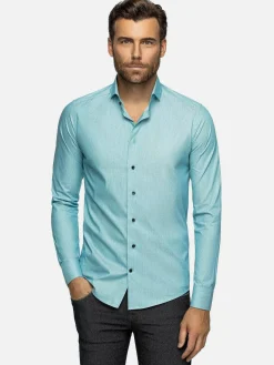 Wam Denim Overhemd Lange Mouw 75694 Murial Turquoise| Overhemd Lange Mouwen