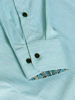 Wam Denim Overhemd Lange Mouw 75694 Murial Turquoise| Overhemd Lange Mouwen