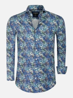 Wam Denim Overhemd Lange Mouw 65045 Navy Blue| Overhemd Lange Mouwen