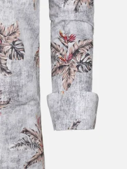 Wam Denim Overhemd Lange Mouw 57000 Navy Brown| Overhemd Lange Mouwen