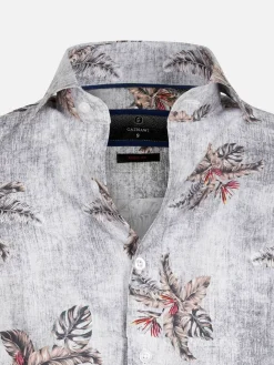 Wam Denim Overhemd Lange Mouw 57000 Navy Brown| Overhemd Lange Mouwen