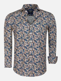 Wam Denim Overhemd Lange Mouw 65045 Navy| Overhemd Lange Mouwen