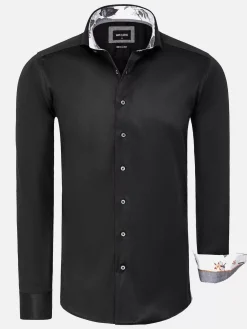 Wam Denim Overhemd Lange Mouw 75679 Pavel Black| Overhemd Lange Mouwen