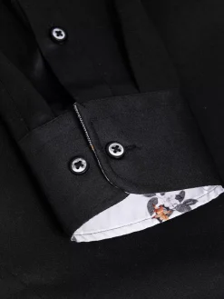 Wam Denim Overhemd Lange Mouw 75679 Pavel Black| Overhemd Lange Mouwen