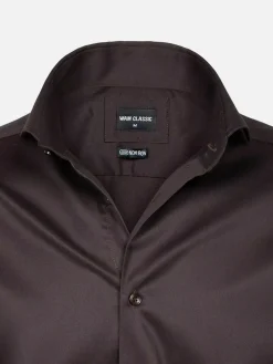 Wam Denim Overhemd Lange Mouwen<Overhemd Lange Mouw 75665 Pelle Brown