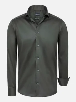 Wam Denim Overhemd Lange Mouw 75665 Pelle Dark Green| Overhemd Lange Mouwen