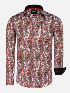 Wam Denim Overhemd Lange Mouwen<Overhemd Lange Mouw 75690 Rathmore Red