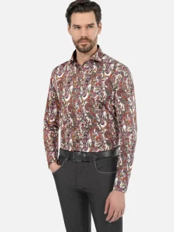 Wam Denim Overhemd Lange Mouwen<Overhemd Lange Mouw 75690 Rathmore Red