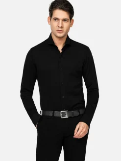 Wam Denim Overhemd Lange Mouw 75660 Sella Black| Overhemd Lange Mouwen