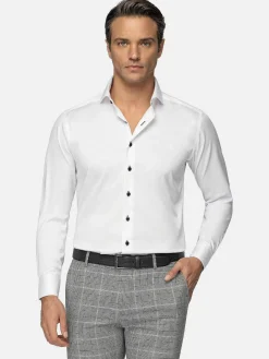 Wam Denim Overhemd Lange Mouw 75718 Sydney White| Overhemd Lange Mouwen