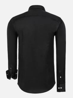 Wam Denim Overhemd Lange Mouw 75718 Sydney Black| Overhemd Lange Mouwen