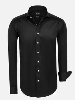 Wam Denim Overhemd Lange Mouw 75718 Sydney Black| Overhemd Lange Mouwen