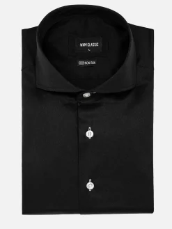 Wam Denim Overhemd Lange Mouw 75718 Sydney Black| Overhemd Lange Mouwen